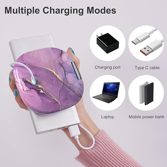 Mocado Compact Mirror with Light-4 Inches Compact 1x/10x Magnifying Mirror | Double Sides Lighted, 3 Colors Lighting, 0-100% Brightness, Diammable Touch, 1200mAh Rechargeable, For Pocket, Purse