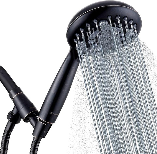 G-Promise High Pressure 6 Mode Hand Held Shower Head with Extra Long Hose | High Pressure, 6 Spray Mode, Easy Install, Adjustable Angle, Extra Long Hose, Modern Upgrade