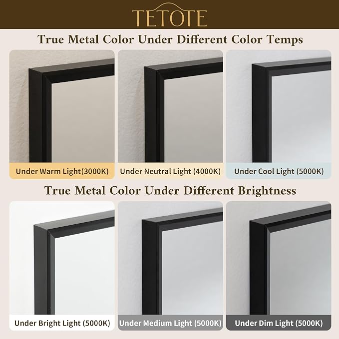 Black Framed Mirror for Bathroom Vanity 40" x 30" Matte Black Rectangle Beveled Frame Wall Mirror for Over Sink, Tempered Glass, Modern Farmhouse Bedroom, Entryway, Living Room