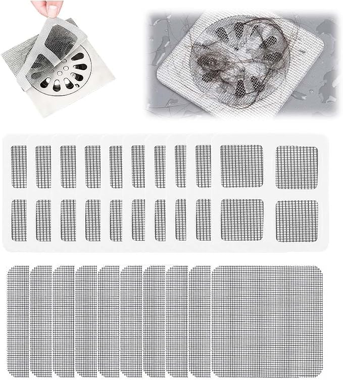 2026 New Disposable Shower Drain Hair Catcher - Square Screen Bathroom Floor Drain Protector (30pcs)