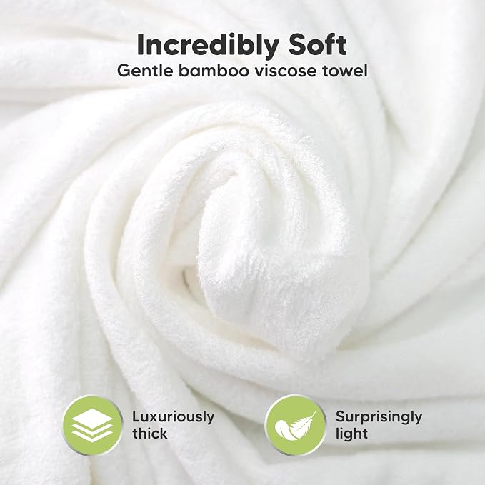 KeaBabies Hooded Baby Towel for Newborn, Baby Bath Towels (Monkey, 35x35) | Viscose Derived from Bamboo, Large Baby Towels with Hood, Boys, Girls, Toddler, Soft Absorbent Baby Bath Essentials