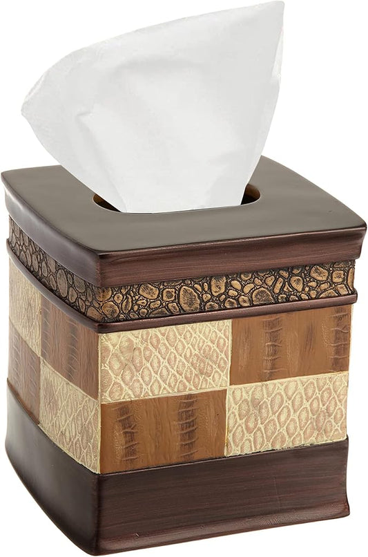 Resin Tissue Box Cover for Modern Home Decor - Minimalist Square Tissue Box Holder for Guest Room, Bedroom, Bathroom, Tabletop & Office - Durable and Aesthetic Tissue Holder, Zambia