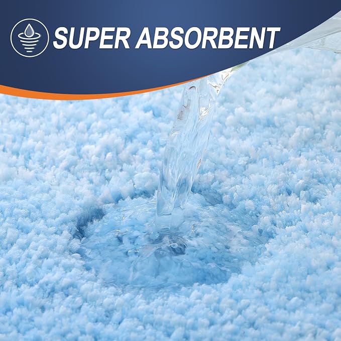 OLANLY Bathroom Runner Rug 47x20, Extra Soft Absorbent Microfiber Bath Rugs | Sky Blue, Non-Slip Quick-Drying Rubber Backing, Washable Long Bath Mat for Floor, Tub and Shower, Home Decor