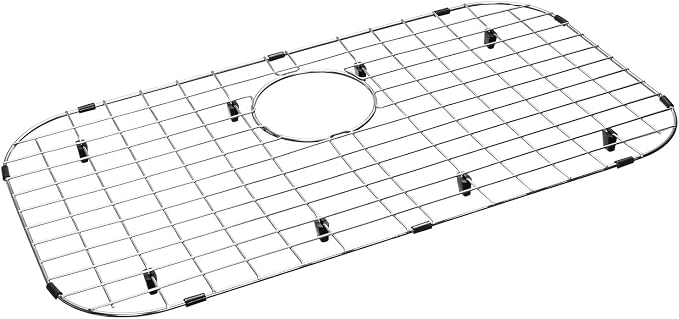 Serene Valley Sink Protector Grid 26-1/16" x 14-1/16", Rear Drain with Corner Radius 3-1/2", 304 Stainless Steel Material NLW2614R