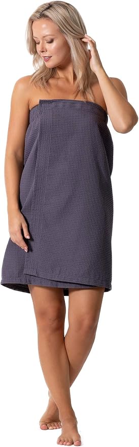 Women’s Waffle Spa Body Wrap with Adjustable Closure