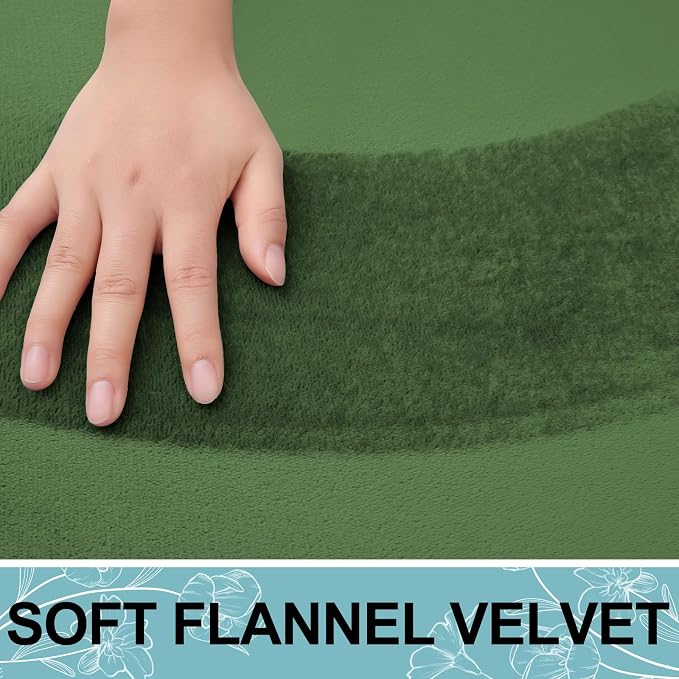 Smiry Memory Foam Bath Mat 36x24, Extra Soft and Absorbent Bathroom Rugs | Olive Green, Quick Dry Machine Washable Non-Slip Bath Mat for Bathroom Floor, Shower and Tub
