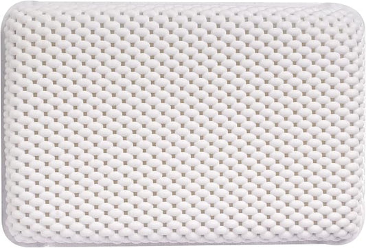 OSVINO Bath Pillow with 8 Suction Cups, Comfy Spa Cushion for Tub | 7.5"x11.5"x2", Thick Quick-Drainage Foam Cushion, Soft Neck Support For Bathtub Spa, Jetted Tub Accessory For Relaxing Bath