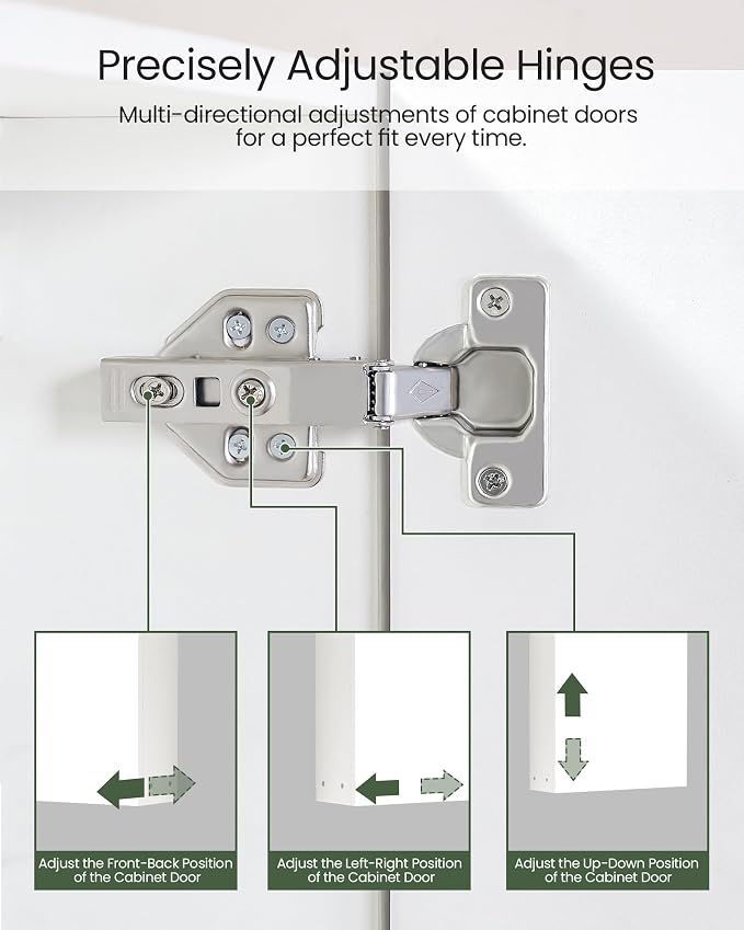 Bathroom Medicine Mirror Cabinet, 17.7'' x 23.6'', Wall-Mounted Bathroom Vanity with Mirror, Bathroom Medicine Cabinet with Storage Function, Hanging Storage Cabinet, Adjustable Shelves, White