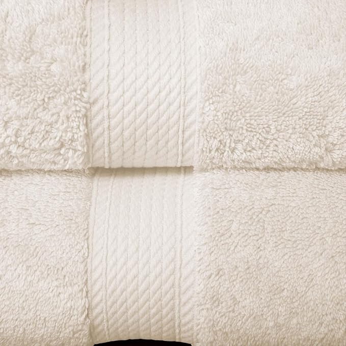 SUPERIOR Egyptian Cotton Ultra Plush & Absorbent, 10 Piece Set, Cream | Quick Dry, Soft Luxury Towel Set, Bath Essentials, Guest Bath, Spa, 2 Bath, 4 Hand, 4 Face Towels, Madeline Towels