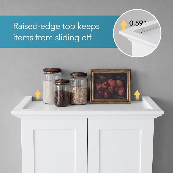 VANIRROR Bathroom Cabinet Wall Mount with DIY Lighting Dual-Tone Design | Wooden Medicine Cabinet Unique Top Over the Toilet Saver Storage Cabinets for Laundry Kitchen Entryway