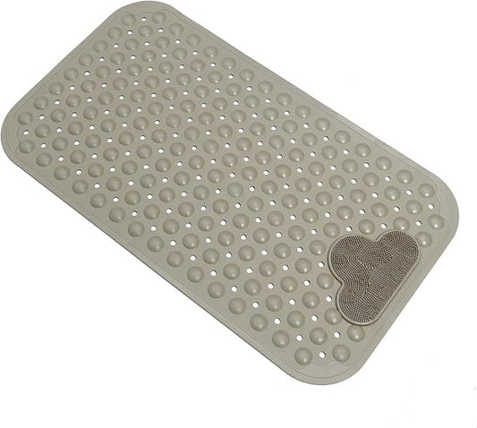 Bathtub Mat Non Slip Shower Mat Bath Mat for Tub 28"X16" Light Brown | Bath Tub Mat Non Slip, Machine Washable, Foot Massage, Non Slip Bath Mat, Shower Mat for Inside Shower, Bathroom Mat