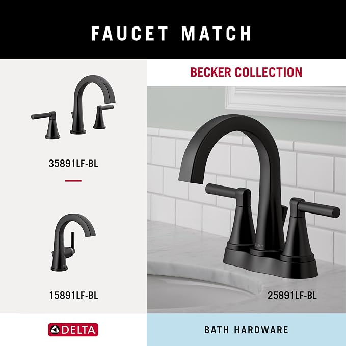 Delta Faucet Becker (1-Pack) Toilet Paper Holder, Matte Black, Wall Mounted Euro Hook Design BCK50-MB