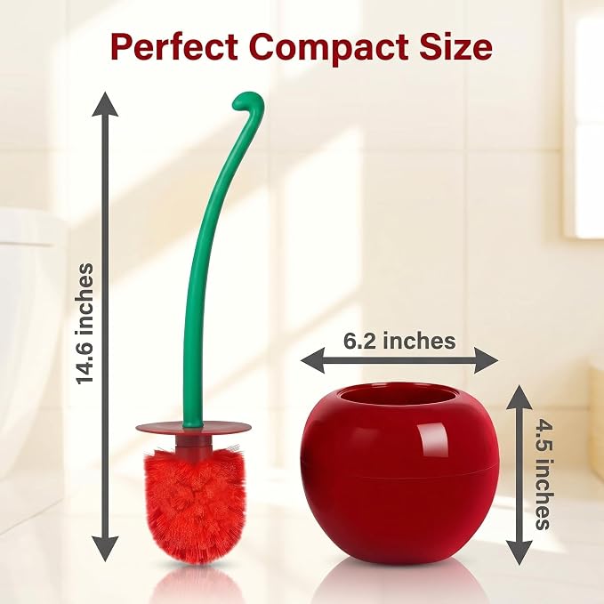 Toilet Bowl Brush with Holder Set: 360°Under Rim Toilet Scrubber 2pcs for Daily Home Cleaning-removes 99% of Stains in 30 Seconds with Zero Residue | Toilet Scrubber 2pcs for Daily Home Cleaning-removes 99% of Stains in 30 Seconds with Zero Residue