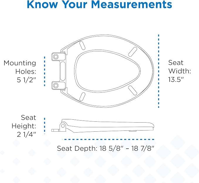 Gerber Elongated Toilet Seat with Cover, Standard Close, Quick & Easy Install, Heavy-Duty Plastic, Adjustable Fit for Standard Elongated Toilets, Durable & Fade-Resistant, White G0099216