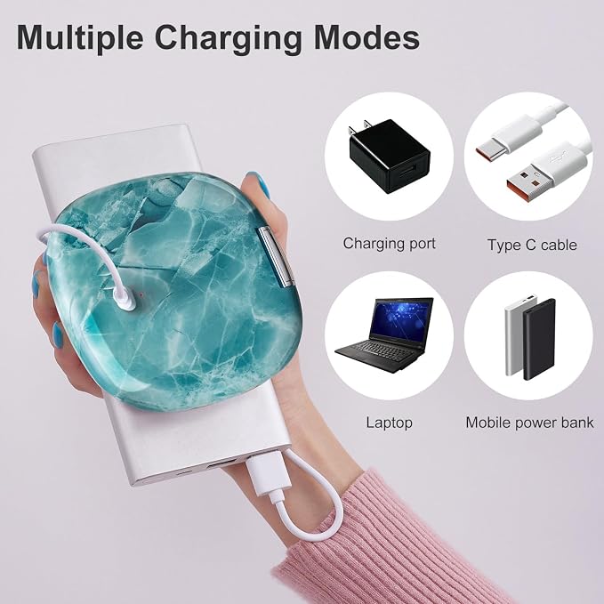Mocado Compact Mirror with Light-4 Inches Compact 1x/10x Magnifying Mirror | Double Sides Lighted, 3 Colors Lighting, 0-100% Brightness, Diammable Touch, 1200mAh Rechargeable, For Pocket, Purse
