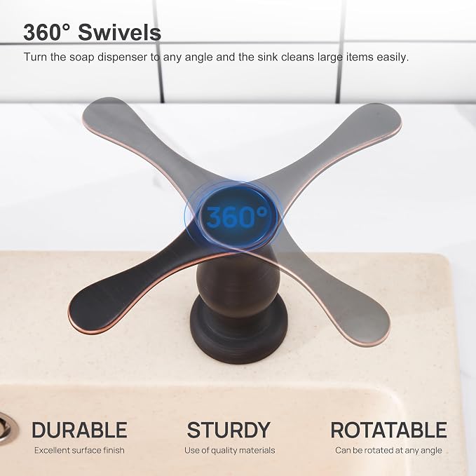Kitchen Sink Soap Dispenser Oil Rubbed Bronze, G086ORB-G | Under Sink Soap Dispenser with 40" Silicone Extension Tube, Say Goodbye to Frequent Refills