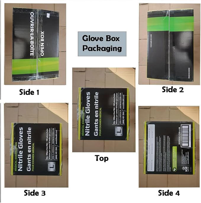 Inspire 6 or 8 Mil HEAVY DUTY Stretch Nitrile Black Gloves Disposable Latex Free