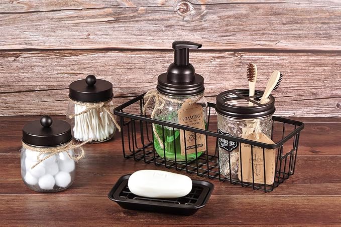 SheeChung Soap Dish for Bathroom Kitchen, Stainless Steel Soap Holder Tray | 2 Pack Bronze, Metal Soap Dish with Drainage, for Kitchen Sink Counter to Store Bar Soap Sponges Scrubbers, Rust Resistant