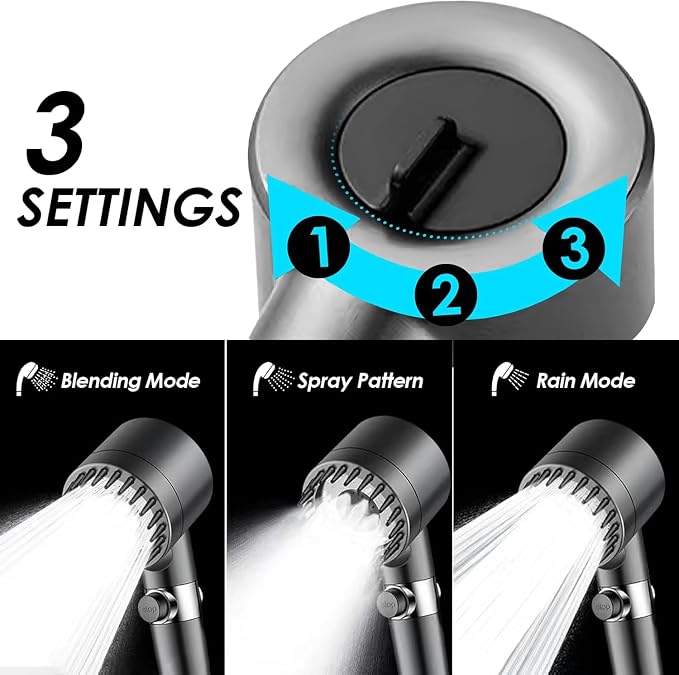 Drivse Showerhead, Drivse Filtered Shower Head With Handheld, High Pressure Handheld Hydrojet Nozzle Kit with Water Filter, Fits for Men, Women, Children and Pets. (Showerhead)