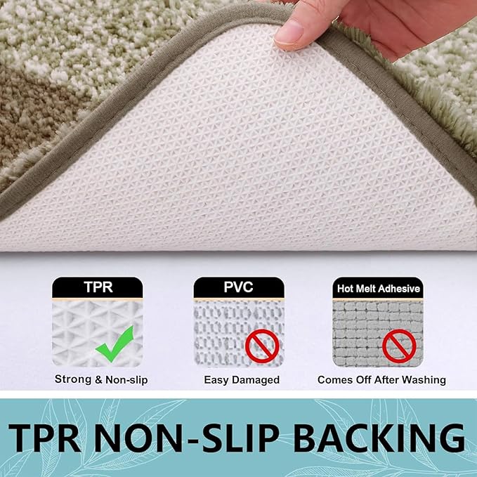 Arotive Microfiber Bathroom Rugs, Shaggy Soft Absorbent Bath Rug, 47x24 | Coffee, Rubber Backing Thick Plush Machine Washable Dry Bath Mats for Bathroom, Tub and Shower, Rectangular