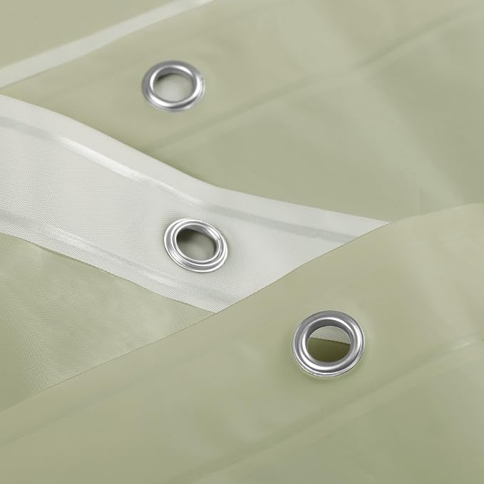 Barossa Design Sage Green Shower Curtain Liner Standard Size | Premium PEVA, BPA & PVC Free, No Chemical Smell, Metal Grommets, Lightweight Shower Curtain with 3 Magnets for Bathroom