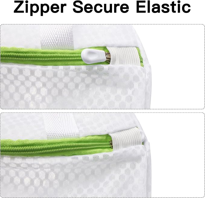 3-Pack Hanging Mesh Laundry Bags with S Hooks, 12x10 Inch | Durable mesh, rustproof S hooks. 3 colors. For socks, delicates, toys, balls. Machine wash. Travel, dorms, sports.
