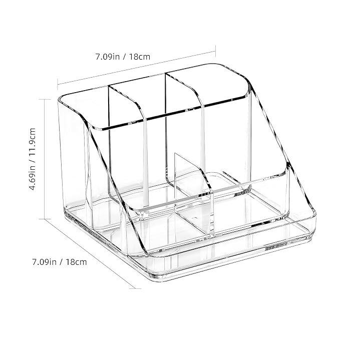 APLOP Makeup Organizer Tray, 6-Compartment Vanity Makeup Organizer for Jewelry, Hair Accessories, Bathroom Counter or Dresser