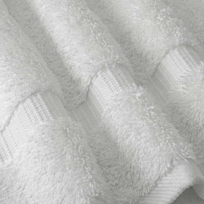 Chakir Turkish Linens 4 Piece Bath Towel Set, 100% Cotton Luxury Turkish Towels for Bathroom, Soft Absorbent Bath Towels, 27 x 54 Inches, White