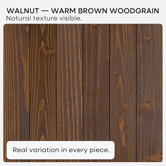 Classic Walnut 16 inch Floating Shelf, High End Solid Real Wood Small 16inch Floating Shelves for Wall Mounted, 16in Floating Shelves, Heavy Duty Bracket, 16 X 6.5 X 1.75 inches, Set of 4