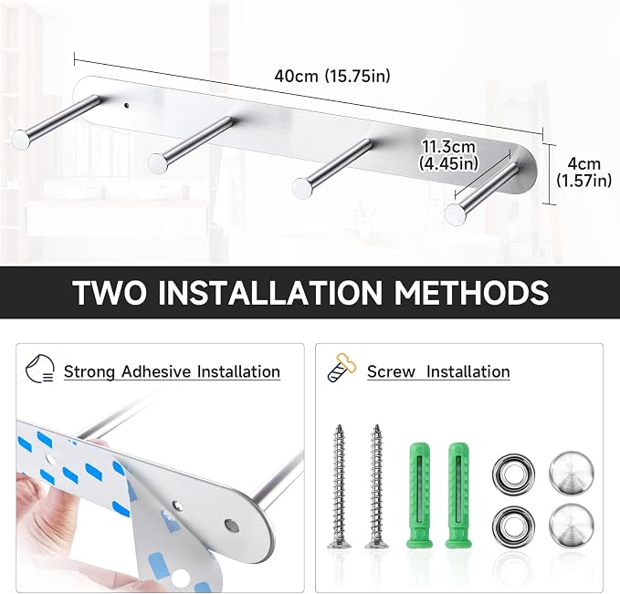 Toilet Paper Holder Wall Mount, Extra Toilet Paper Storage Metal, Modern Toilet Paper Organizer for 10 Rolls, Adhesive Toilet Paper Stand for Bathroom Kitchen Washroom (Sliver)