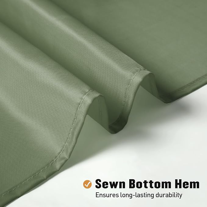 MitoVilla Extra Long Shower Curtain Liner - 72 x 84 Inches, Sage Green Shower Liner Fabric, Waterproof Bath Curtain Liner Polyester Soft Lightweight, Washable