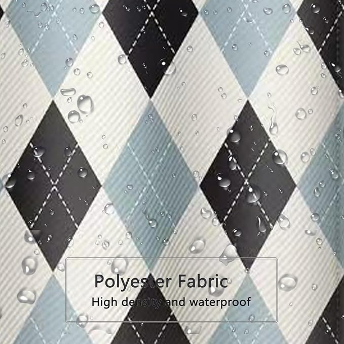 LLSCL Fabric Shower Curtain Liner with Magnets, Waterproof Hotel Quality, 72 x 72 Machine Washable