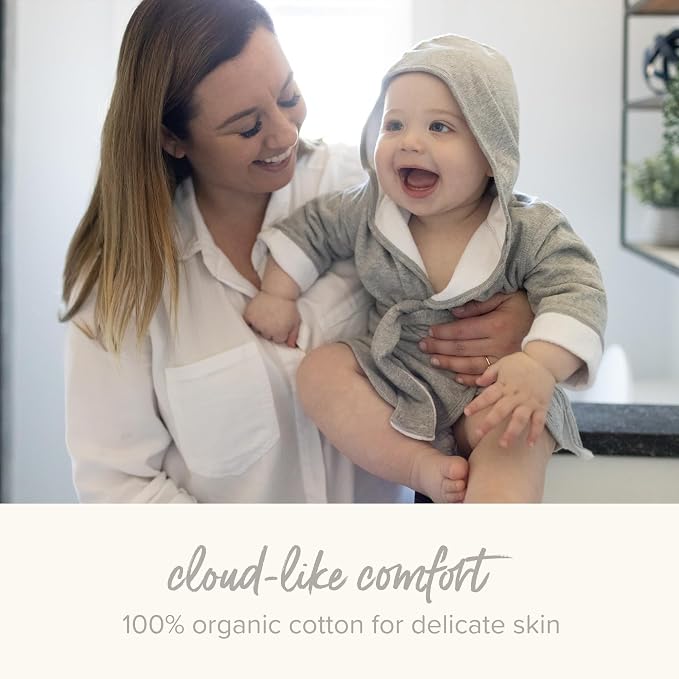 Burt's Bees Baby Infant Hooded Towels, Unisex Bath Essentials, 2-Pack | Soft and absorbent knit terry 100% organic cotton baby hooded towel that is durable and soft, measures 29" x 29"