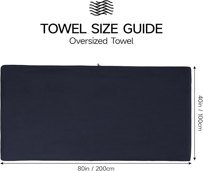 REDKISS Pack of 2 Jumbo Bath Sheets, 40 x 80 Inches Microfiber Bath Towels for Bathroom, Extra Large & Lightweight, Quick-Dry, Super Soft & Highly Absorbent, Perfect to Wrap Yourself in, Black