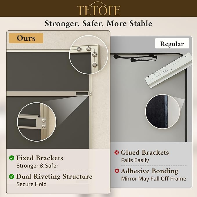 Brushed Nickel Bathroom Mirror for Over Sink 40" x 24" Brushed Nickel Beveled Framed Rectangle Vanity Mirror for Bathroom, Bedroom, Entryway, Living Room, Tempered Glass, Stronger Frame