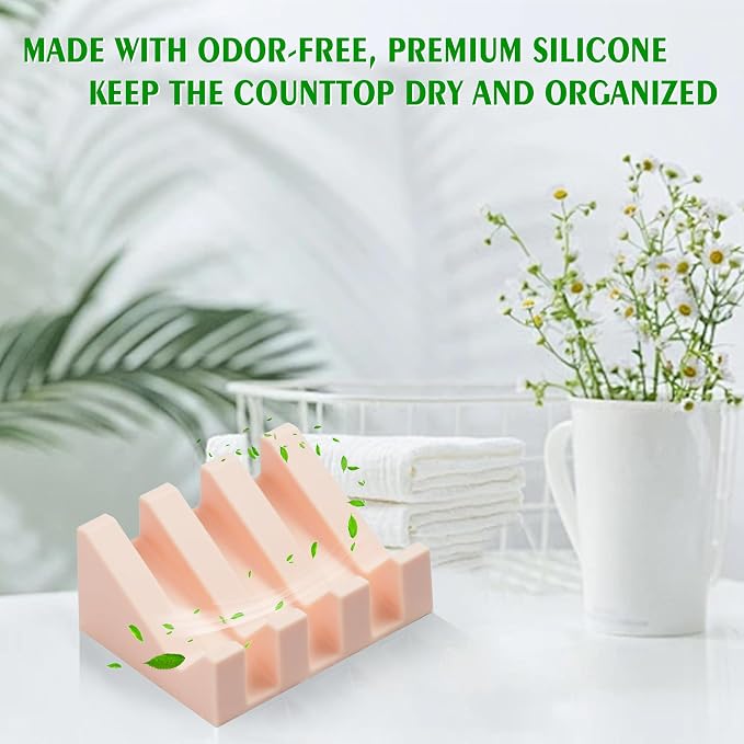 Soap Dish Holder for Shower with Suction Cup, Silicone Soap Holder & Saver Self-Draining Bar Soap Dish Keeps Soap Dry for Bathroom, Kitchen, Bathtub, Extends Soap Life (Pink-2Pack)