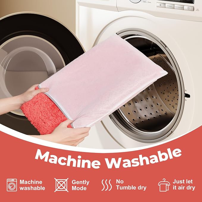 TYUU Toilet Rug, Ultra Soft Toilet Rugs U Shaped Machine Washable Non Slip Absorbent Quick Dry Toilet Mat with Rubber Backing, Pink 20" x 24" U Shape