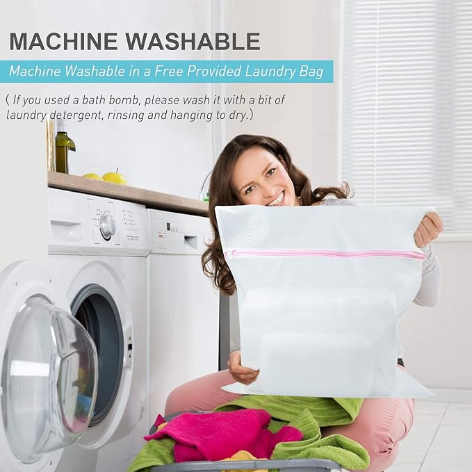 OMYSTYLE Full Body Bath Pillow, Bath Pillows for tub with Mesh Washing Bag & 21 Non-Slip Suction Cups, Spa Bathtub for Head Neck Shoulder and Back Support - 5D Air Mesh & Quick Drying