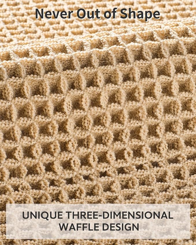 tchdio Waffle Bath Mat Rug, Super Absorbent Non Slip Bath Mats for Bathroom Mat Ultra Soft Bathmat Machine Washable Bathroom Rugs with Tassels, Bath Rugs Beside Tub, 24" x 36"