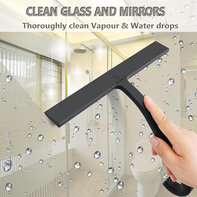 10" One-Piece Silicone Squeegee, Shower Window Car