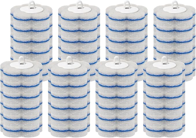 48 Count Disposable Toilet Brush Refill Pads, Disposable Toilet Bowl Wand Refills, Toilet Cleaning Refills, Toilet Scrubber Refills, Brush Head Replacement