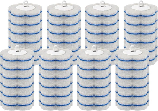 48 Count Disposable Toilet Brush Refill Pads, Disposable Toilet Bowl Wand Refills, Toilet Cleaning Refills, Toilet Scrubber Refills, Brush Head Replacement