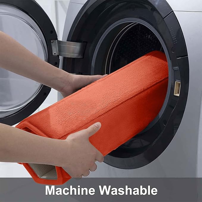Buganda Memory Foam Bath Mat 30 x 20, Ultra Soft Absorbent Bathroom Rugs | Coral, Machine Washable Quick Dry Bath Mats for Bathroom Floor, Shower and Tub, Home Decor Accessories