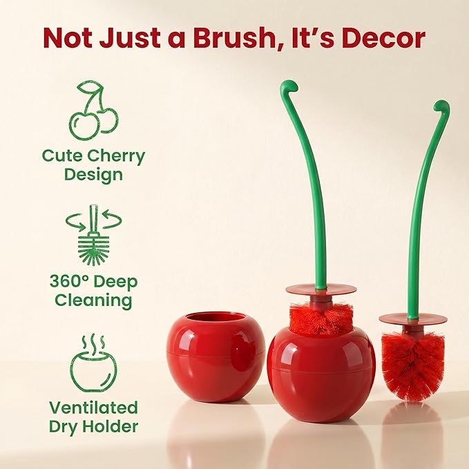 Toilet Bowl Brush with Holder Set: 360°Under Rim Toilet Scrubber 2pcs for Daily Home Cleaning-removes 99% of Stains in 30 Seconds with Zero Residue | Toilet Scrubber 2pcs for Daily Home Cleaning-removes 99% of Stains in 30 Seconds with Zero Residue