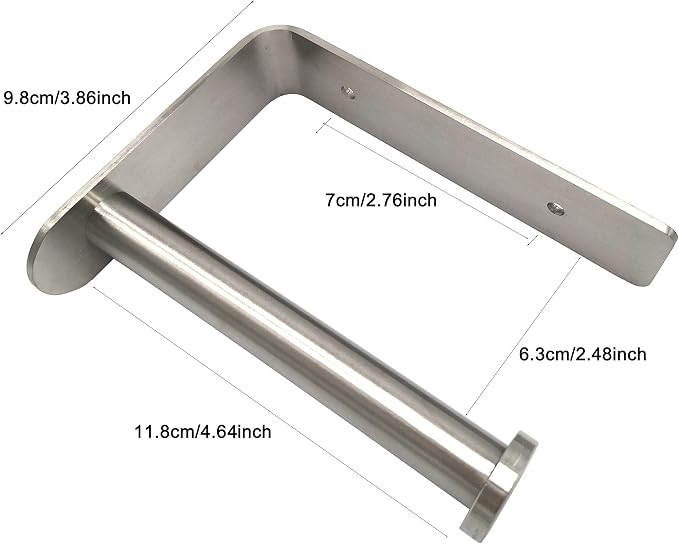 Wall Mount Toilet Paper Holder, Tissue Paper Roll Towel Holder | Stainless Steel bathroom toilet paper holder, toilet paper storage, toilet tissue holder, Rustproof Brushed Finish
