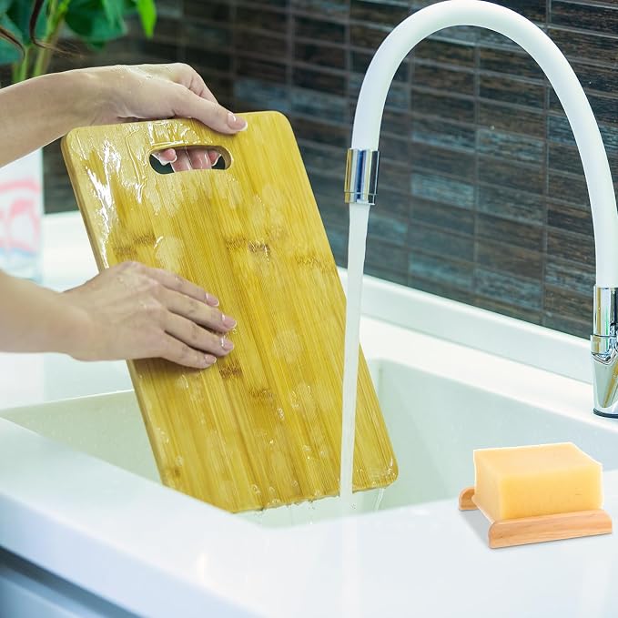 25 Pcs Bamboo Wood Soap Dish Bulk Bathroom Wooden Soap Holder Savers Self Draining Dishes Handcraft Tray, 3.3 x 3.3 x 0.67 Inch (Wood Color)