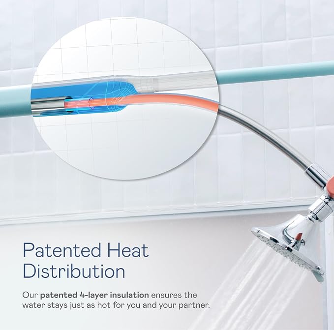 BOONA Tandem Shower as seen on Shark Tank | Dual Shower Head for Couples | Retro Miami, One Showerhead