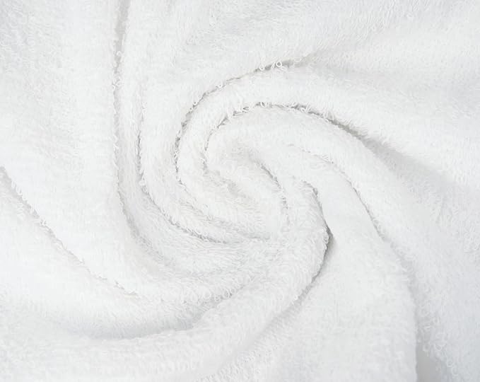 ZUPERIA White Bath Towels Bulk 60 Pack (22 x 44 Inches) - 100% Cotton Economy Light Weight Towels for Commercial Use - Quick Dry, Ultra-Soft, and Absorbent Bulk Towels