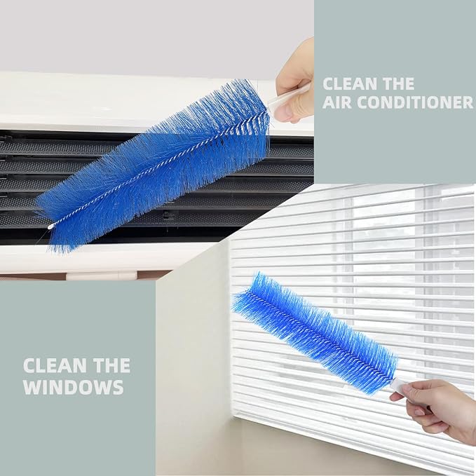 Fan Cleaning Brush, CN1ST 2PCS Brush Reusable Removes Dirt from Fans, Air Conditioning, Home, Car Vents Curtain