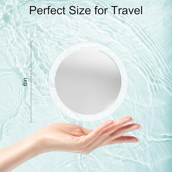 MIYADIVA 20X Magnifying Mirror Suction Cup with Tweezers for Makeup 6 Inch | Magnifying Makeup Mirror for Eyebrow Plucking, Eyeliner Detail Makeup, Strong Suction Cup, Precision Tweezer, Travel Size